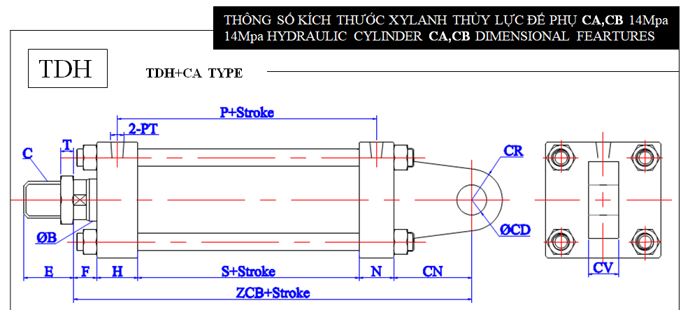 Xy lanh vuông TDH-CB