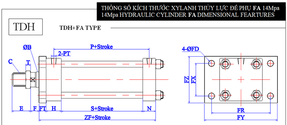 Xy lanh vuông TDH-FA