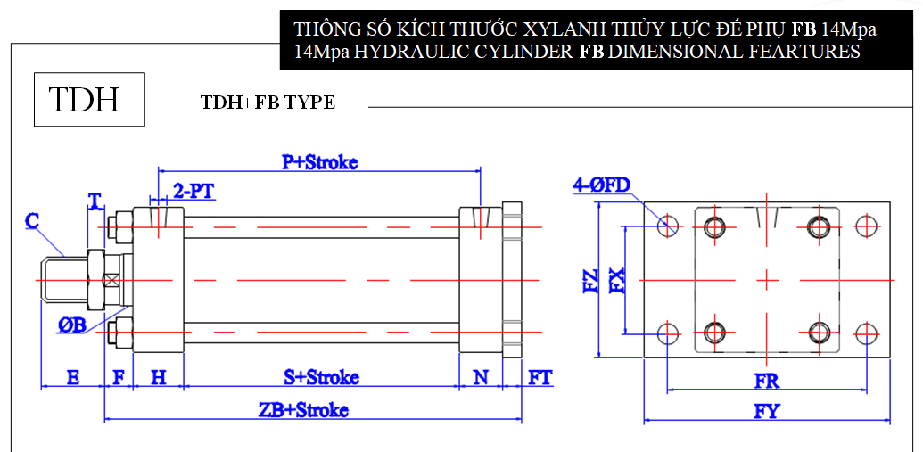Xy lanh vuông TDH-FB