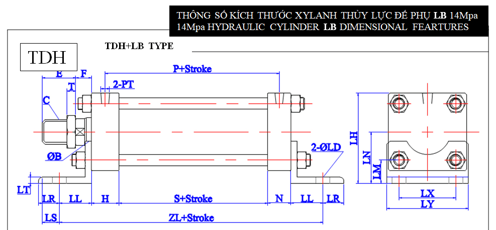 Xy lanh vuông TDH-LB