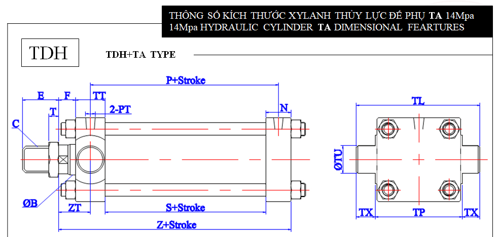 Xy lanh vuông TDH-TA