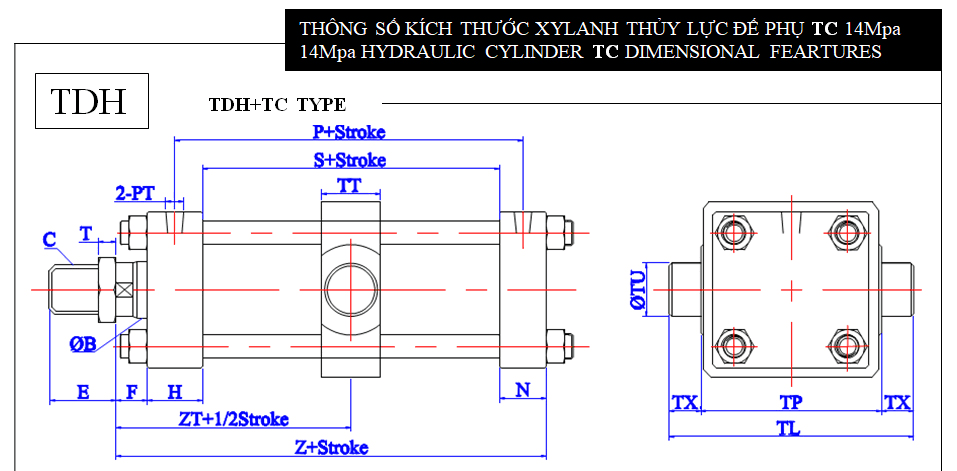 Xy lanh vuông TDH-TC