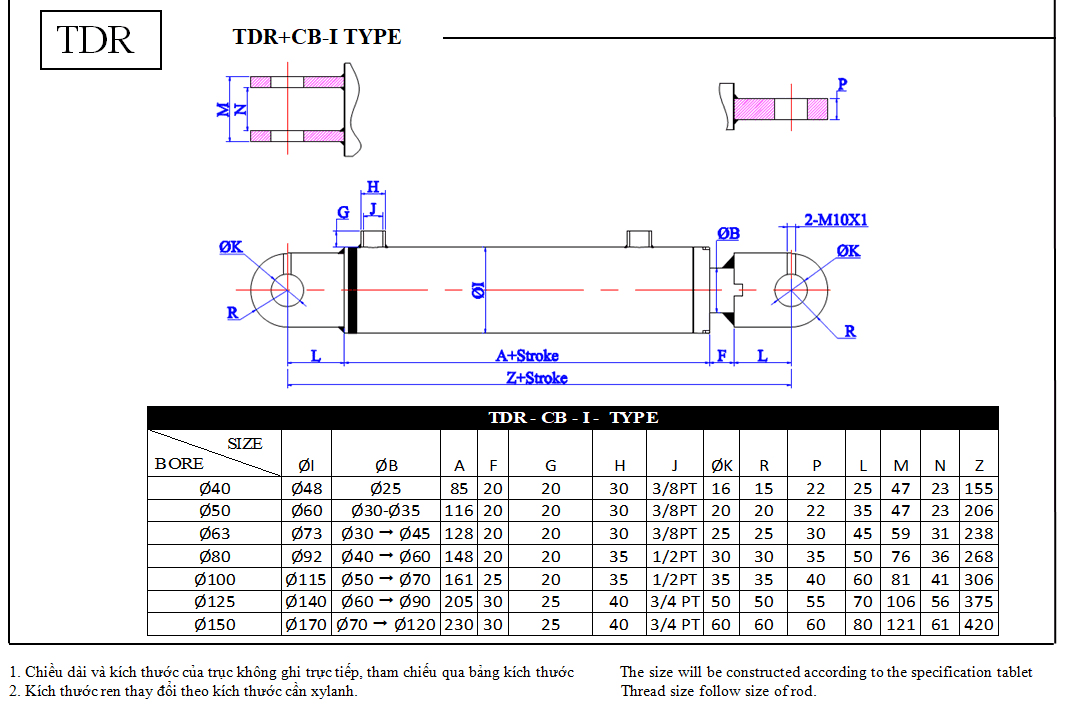 Xy lanh tròn TDR-CB-I